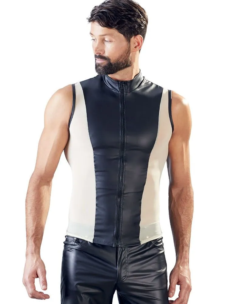 Zipshirt, schwarz/nude (M) Zipshirt, schwarz/nude (M)