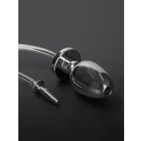 Triune Fire Hose: Edelstahl-Penisplug mit Schlauch und Analplug Triune Fire Hose: Edelstahl-Penisplug mit Schlauch und Analplug