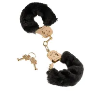 Handschellen in Gold-Optik mit Plüsch Handschellen in Gold-Optik mit Plüsch