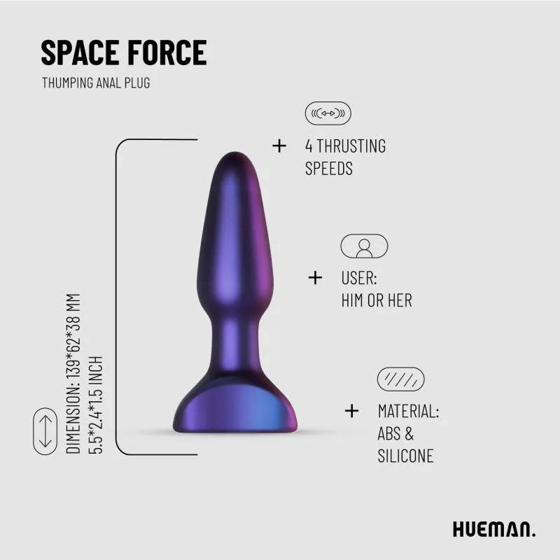 Hueman »Space Force« Analplug mit Stoßfunktion – Bild 4