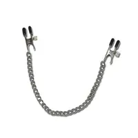 Metall-Nippelklemmen mit Kette (70g) Metall-Nippelklemmen mit Kette (70g)
