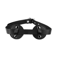 Leder-Augenmaske mit Kunstfell Leder-Augenmaske mit Kunstfell