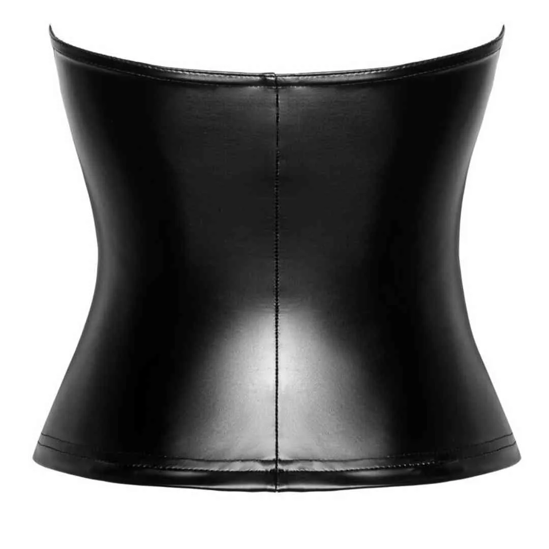 Corsagen-Top im Powerwetlook – Bild 5