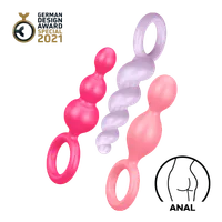 Satisfyer Booty Call aus Silikon, 13,5 - 14 cm, 3 Teile Satisfyer Booty Call aus Silikon, 13,5 - 14 cm, 3 Teile