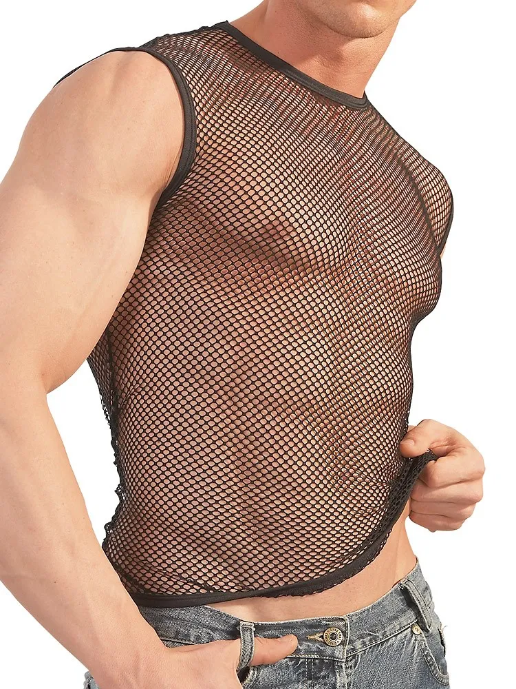 Grobnetz-Tanktop, schwarz (XL/XXL) Grobnetz-Tanktop, schwarz (XL/XXL)