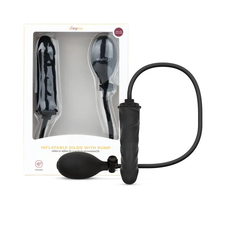 Anal Collection - Aufblasbarer Dildo mit Pumpe 14,5 cm - Schwarz – Bild 5