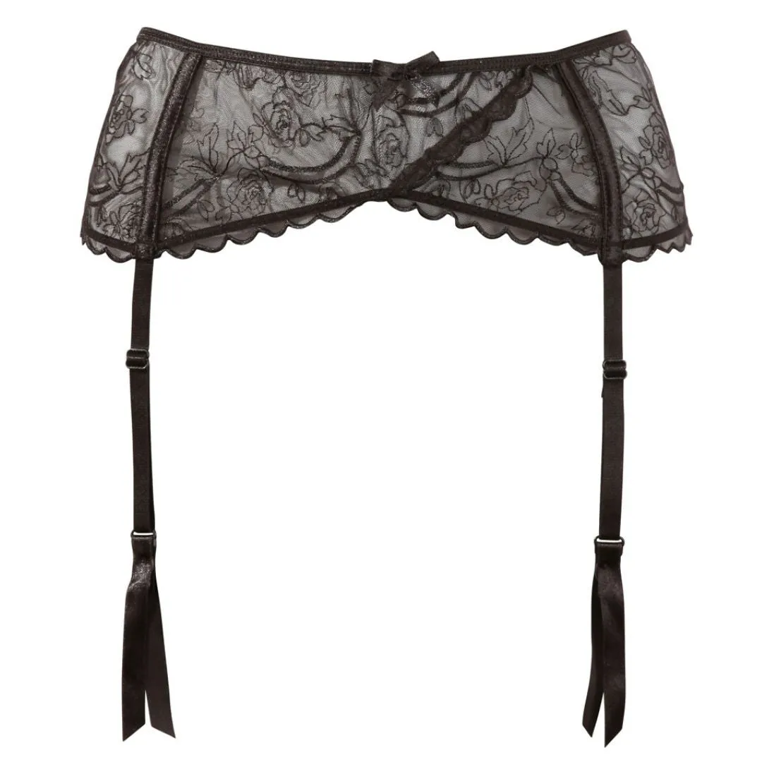 Zart bestickter Strapsgurt mit 2-fach-Hakenverschluss Zart bestickter Strapsgurt mit 2-fach-Hakenverschluss