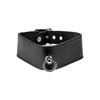 Breites Leder-Halsband mit O-Ring Breites Leder-Halsband mit O-Ring