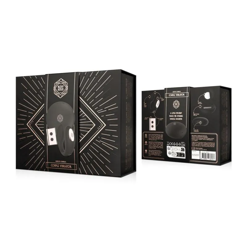 Rosy Gold – C-Shape Paarvibrator mit Luxus Ladeetui – Schwarz – Bild 3