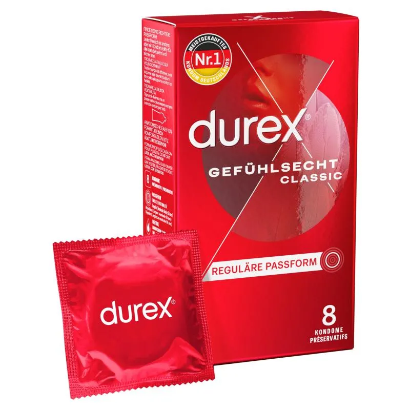 Durex – Thin Feel Classic Kondome – 8 Stück Durex – Thin Feel Classic Kondome – 8 Stück