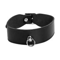 Breites Leder-Halsband mit O-Ring Breites Leder-Halsband mit O-Ring