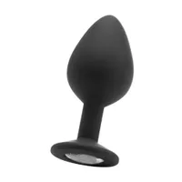 Ouch! Large Diamond Butt Plug: Analplug mit Kristall, schwarz Ouch! Large Diamond Butt Plug: Analplug mit Kristall, schwarz