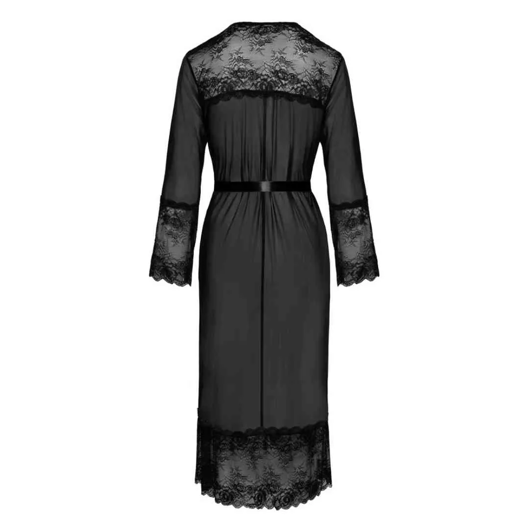 Langer Kimono aus Powernet und Spitze – Bild 5