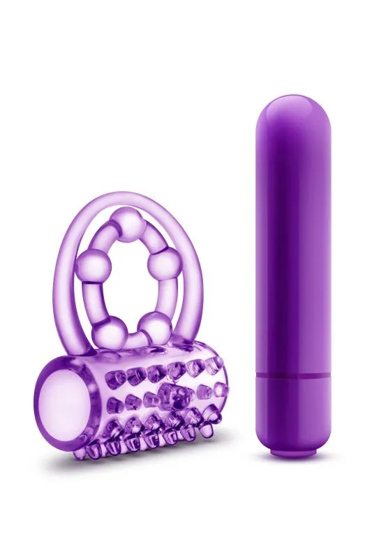 Blush - Play With Me The Player Vibrierender Doppel-Penisring mit Hodenschl – Bild 3