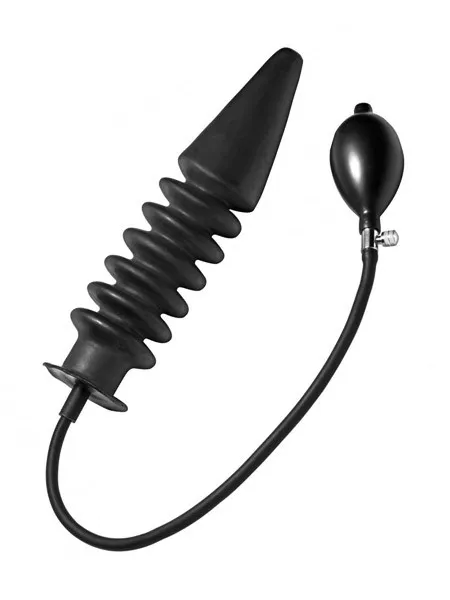 Master Series Accordion Inflatable XL Anal Plug: Analplug mit Pumpe, schwarz Master Series Accordion Inflatable XL Anal Plug: Analplug mit Pumpe, schwarz