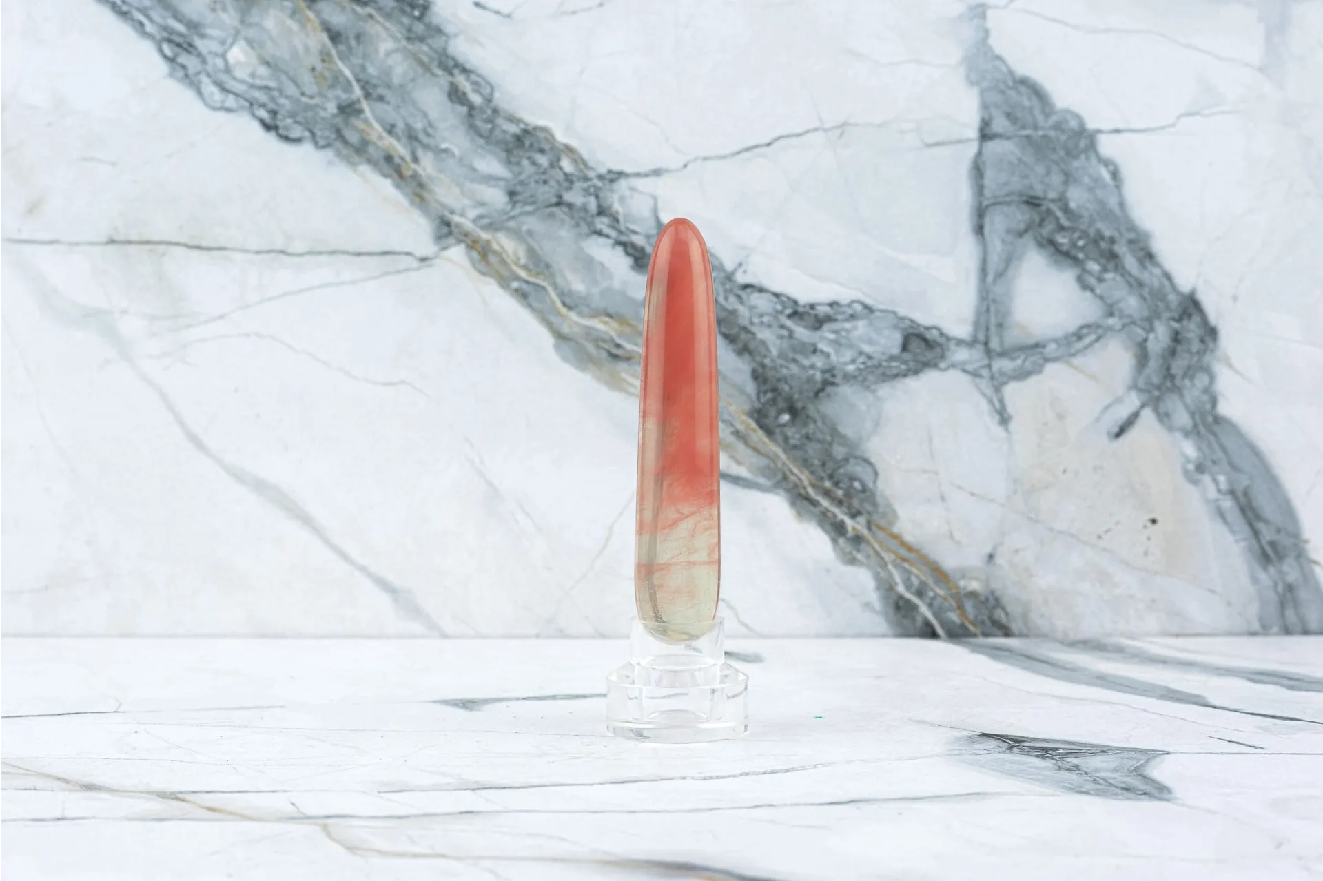 Yoni-Stab - Roter Quarz (10 cm) Yoni-Stab - Roter Quarz (10 cm)