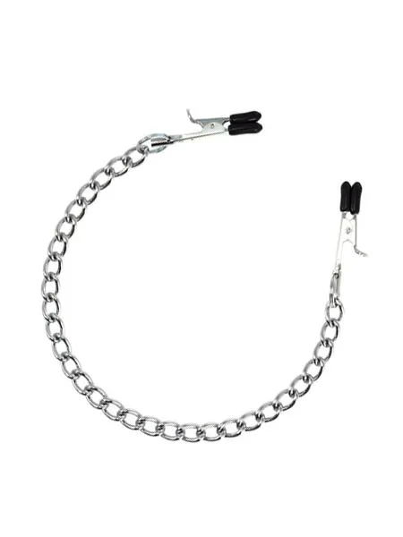 Metall-Nippelklemmen mit Kette Metall-Nippelklemmen mit Kette