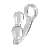 Power Plug & Penisring: Penisring mit Analplug, transparent Power Plug & Penisring: Penisring mit Analplug, transparent