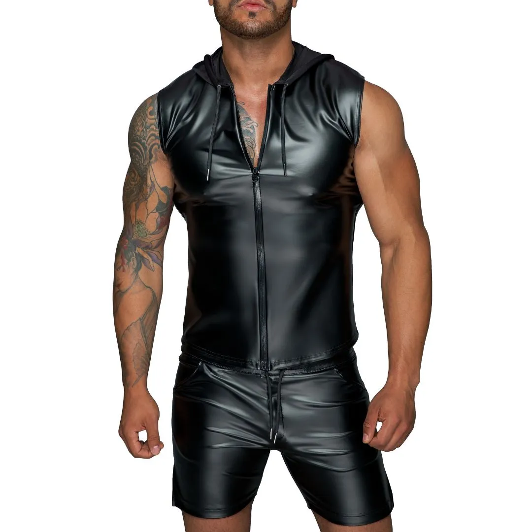 Shirt im Powerwetlook mit Kapuze – Bild 3