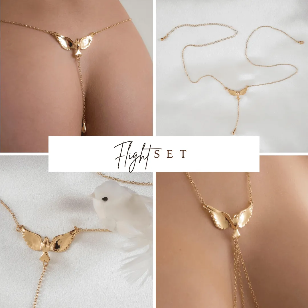 Sylvie Monthulé - Satz 1 Flug | Gold Größe M – Bild 2