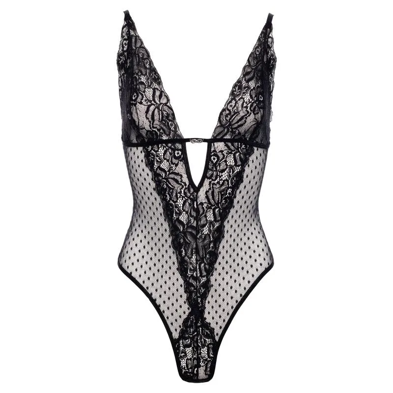 Christine - Body Dewi mit offenem Schritt - Schwarz – Bild 5