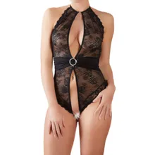 Spitzenbody ouvert mit Strass-Schnalle Spitzenbody ouvert mit Strass-Schnalle