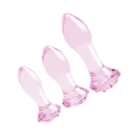 Glaze Glass - Rosebud Anal Training Set, 3 Teile Glaze Glass - Rosebud Anal Training Set, 3 Teile