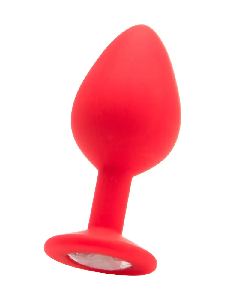 Ouch! Large Diamond Butt Plug: Analplug mit Kristall, rot Ouch! Large Diamond Butt Plug: Analplug mit Kristall, rot