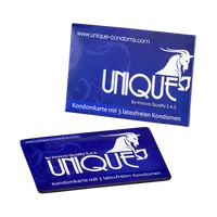 Unique Kondomkarte, 60 mm, 3 Stück Unique Kondomkarte, 60 mm, 3 Stück