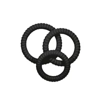 Lust-Trio: Penisringe-Set, schwarz Lust-Trio: Penisringe-Set, schwarz