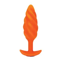 B-Vibe Texture Plug Swirl: Vibro-Analplug, orange B-Vibe Texture Plug Swirl: Vibro-Analplug, orange