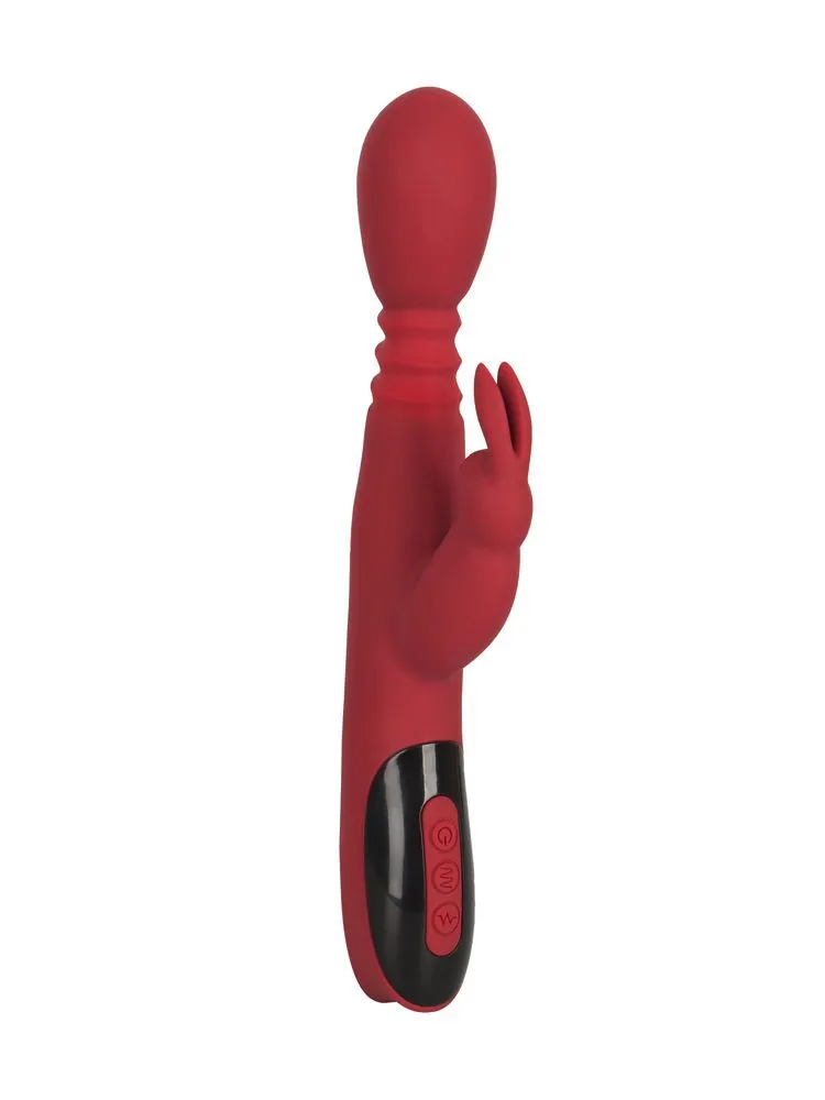 Rechargeable Massager for Her: Bunny-Vibrator, rot/schwarz Rechargeable Massager for Her: Bunny-Vibrator, rot/schwarz