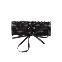 Spitzenhalsband mit Schnürung Spitzenhalsband mit Schnürung