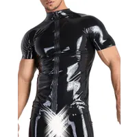 Latex-Zipshirt, schwarz (XL) Latex-Zipshirt, schwarz (XL)