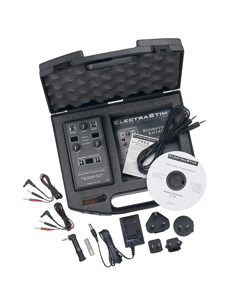 ElectraStim Sensavox: Elektro-Set, schwarz/silber ElectraStim Sensavox: Elektro-Set, schwarz/silber