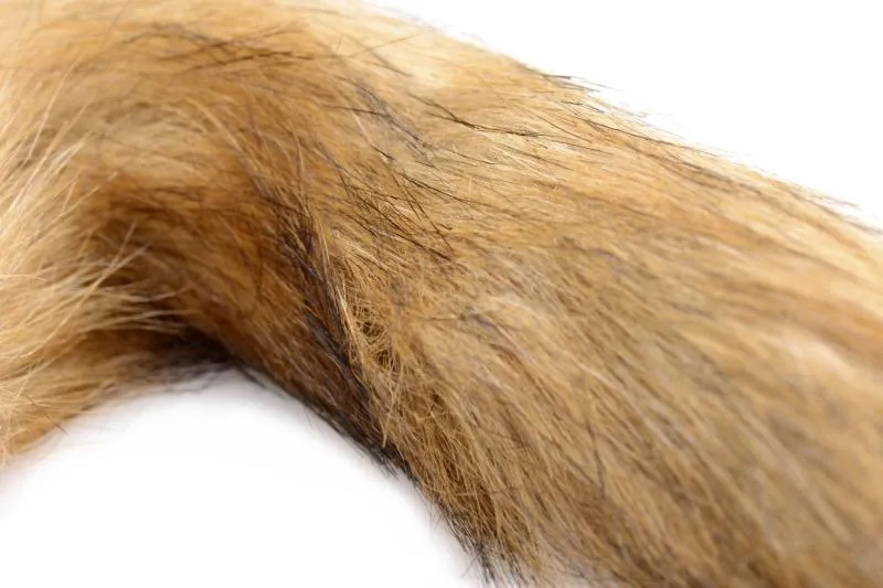 TAILZ - Glas-Analplug mit Fuchsschwanz - Orange mit Kunstfell – Bild 5