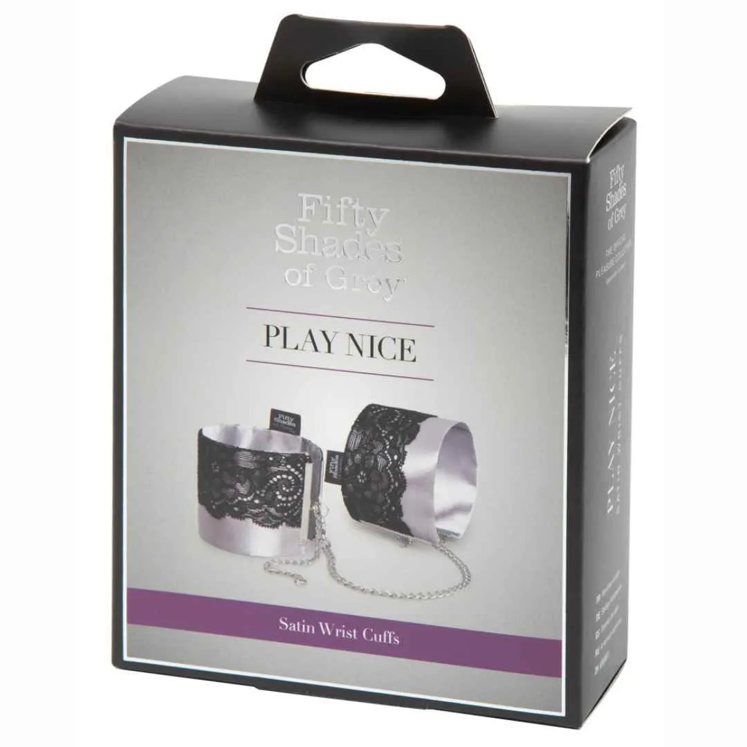 Handschellen „Play Nice Satin & Lace Wrist Cuffs“ – Bild 4