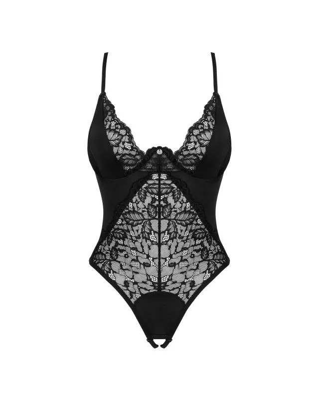 Bellastia Body mit offenem Schritt - Schwarz – Bild 3