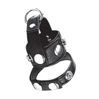 Blue Line 1%27%27 Cock Ring/Ball Stretcher: Kunstleder-Penisriemen mit Hodenstret... Blue Line 1%27%27 Cock Ring/Ball Stretcher: Kunstleder-Penisriemen mit Hodenstret...