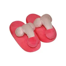 Plüsch-Hausschuhe: Penis, rosa Plüsch-Hausschuhe: Penis, rosa