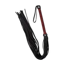 Lederpeitsche, schwarz/rot Lederpeitsche, schwarz/rot
