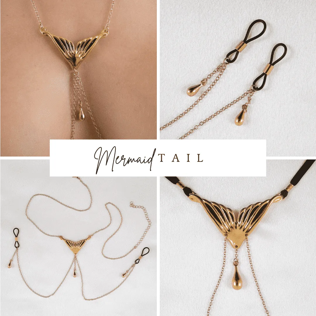 Sylvie Monthulé - Set 2 Meerjungfrauenschwanz | Gold Maat 34 – Bild 2