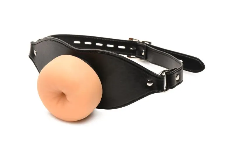 XR Brands - Ass Face Mundgag - Beige XR Brands - Ass Face Mundgag - Beige