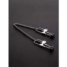 Triune Pressure Tit Lock Nipple Clamps: Edelstahl-Nippelklemmen mit Kette Triune Pressure Tit Lock Nipple Clamps: Edelstahl-Nippelklemmen mit Kette