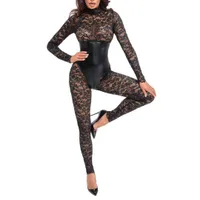 Overall mit Corsagen-Body im Wetlook Overall mit Corsagen-Body im Wetlook