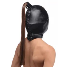 Bondage-Kapuze mit Pferdeschwanz