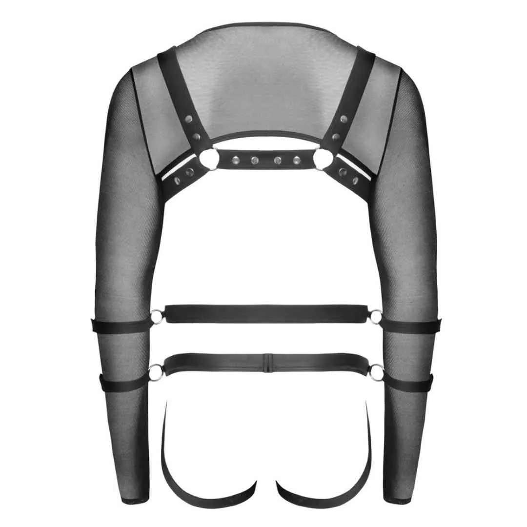 Set aus Crop-Top, Brust-Harness & Jock – Bild 5