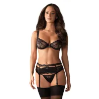 Heartina 3-teiliges Strumpfhalter-Set - Schwarz Heartina 3-teiliges Strumpfhalter-Set - Schwarz