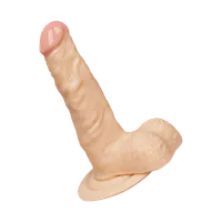 Flexibler Naturdildo mit Saugfuß, 15,5 cm Flexibler Naturdildo mit Saugfuß, 15,5 cm