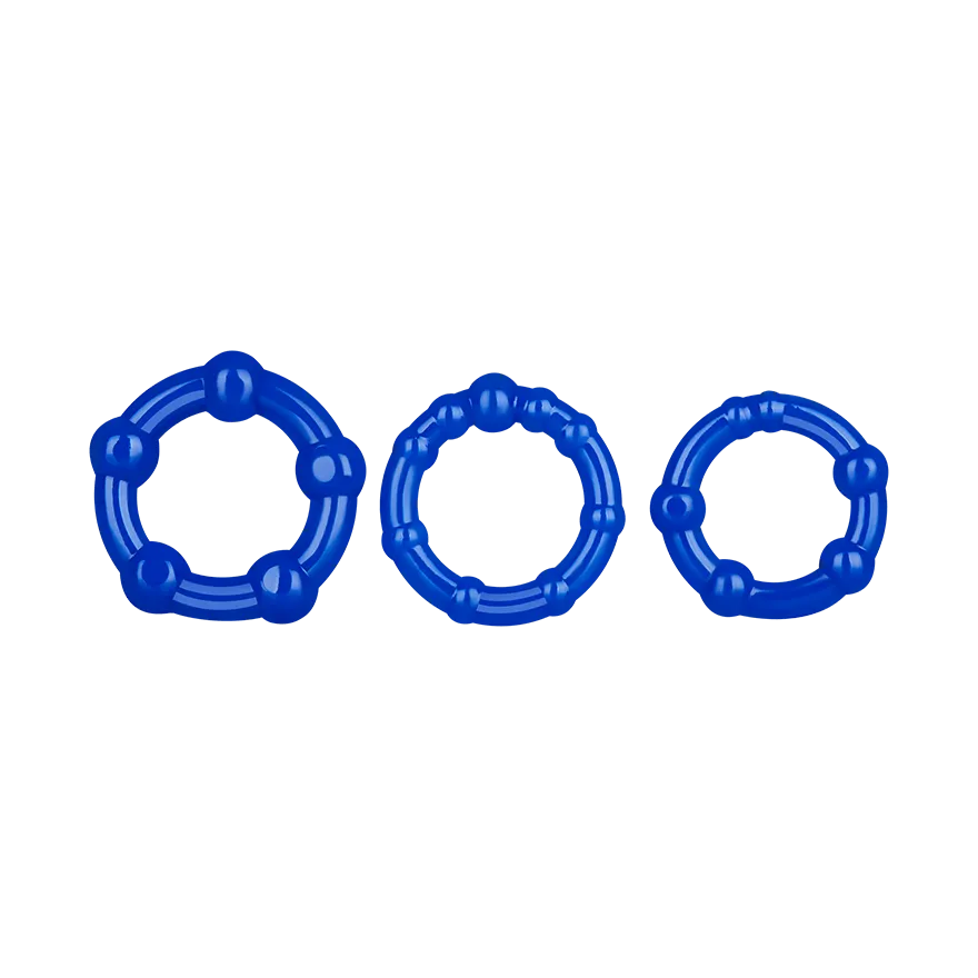 Beaded Cockrings, 3 Teile, 2 - 5 cm Beaded Cockrings, 3 Teile, 2 - 5 cm